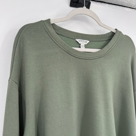 Orvis Long Sleeve Pullover Crewneck Sweatshirt Men's XL Green Modal soft gorpcor - Picture 8 of 10
